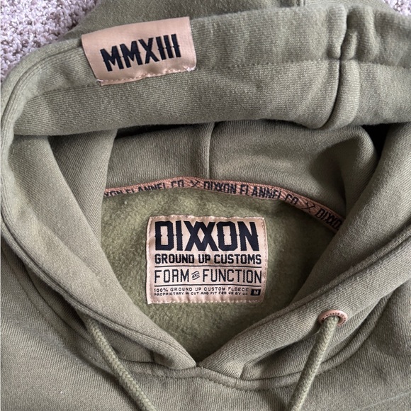 Dixxon Flannel Co. Premium Workforce Fleece Pullover Hoodie Olive Green Medium - Picture 3 of 9